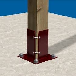 Bolt down post support