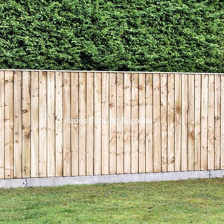 Closed board fencing with concrete posts and concrete gravel boards