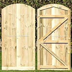 Arch top t&g gate. Tongue and grove bow top gate.