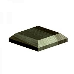 treated wooden fence post caps
