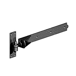Adjustable band and hook gate hinges