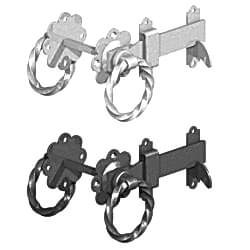 Twisted Ring Latch Black Galv