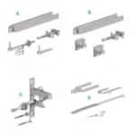 Field gate hinges and catch