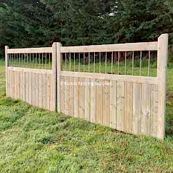 Timber Framed Railing Top Driveway Gates