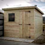 Treated pent sheds