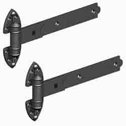 Black reversible gate hinges