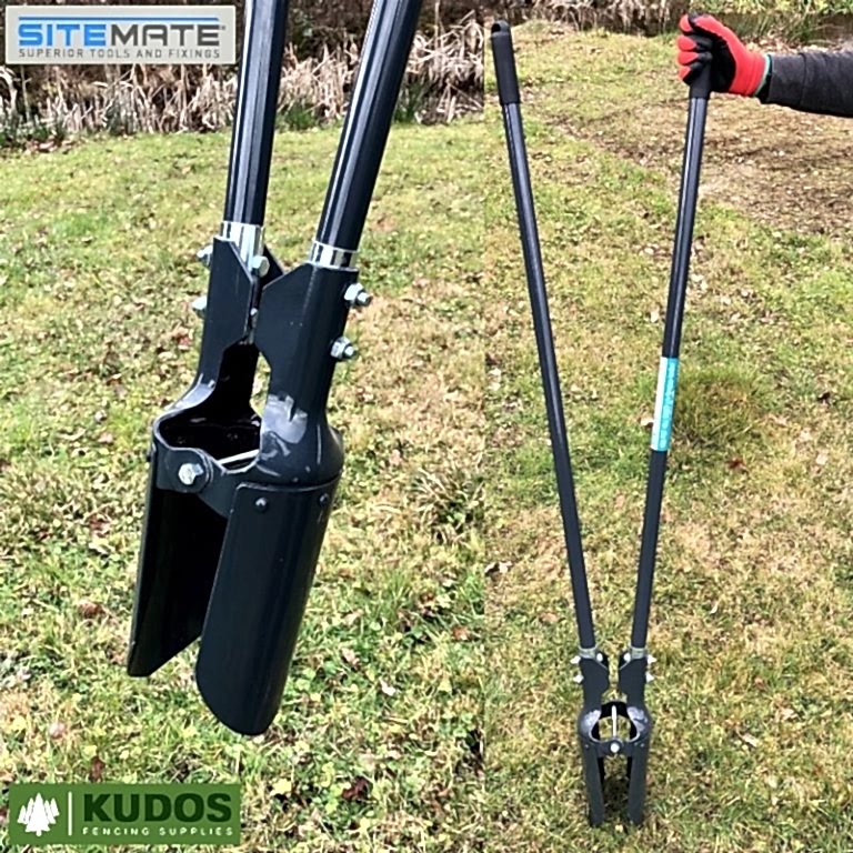 Post hole digger with fiberglass handles