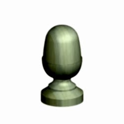 Treated acorn post cap 4"