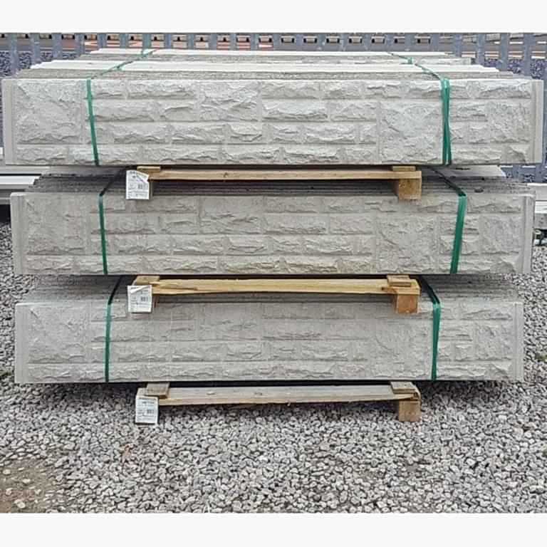 Concrete rock faced gravel boards
