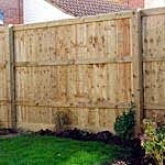 Closed board fencing and garden fencing