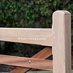 Quality hardwood 5 bar driveway gates.