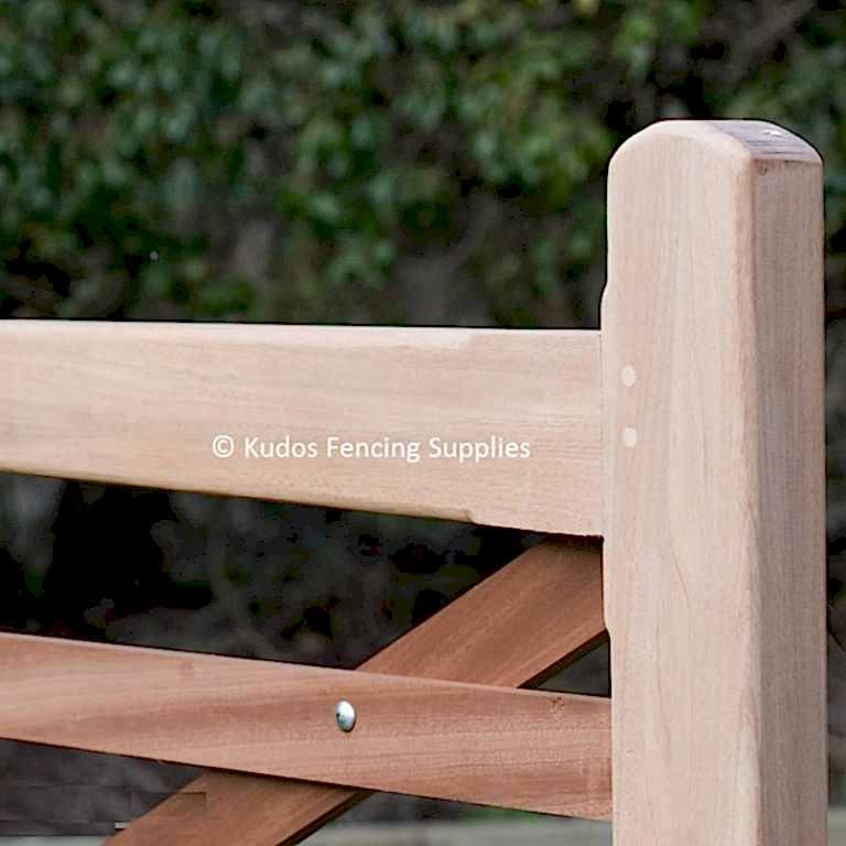 Quality hardwood 5 bar driveway gates.