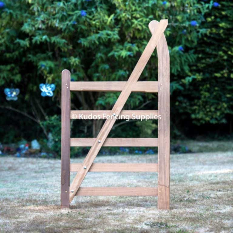 Iroko Turned Heel Hardwood 5 Bar Gate