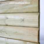 Treated shiplap timber cladding