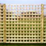 Square trellis with Timber Posts