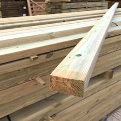 Planed Fence Rail and Redwood Framing Timbers 38 x 70