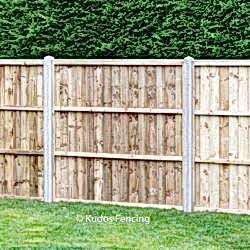 closeboard panel with concrete posts