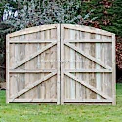 Pair of arch top t&g gates