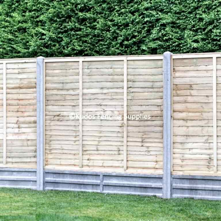 fence panels with concrete posts and concrete gravel boards