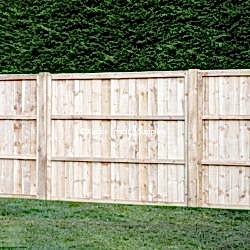 feather edge panels with timber posts