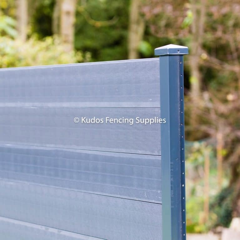 Composite fencing with metal posts