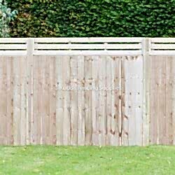 Contemporary top closed board panels with timber posts