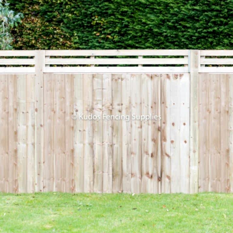 Contemporary top closed board panels with timber posts
