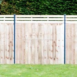 Contemporary closed board panel with anthracite grey DuraPost