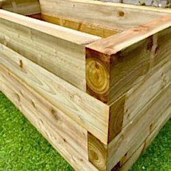 Raised Wooden Flower Beds