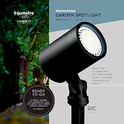 Black garden spotlight