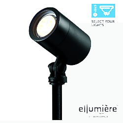 Small black garden spot light