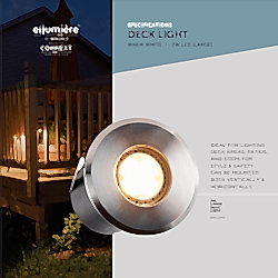 large deck light for decking area