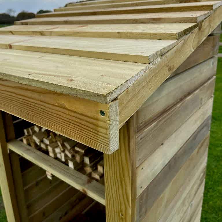 Space Saver Wooden Log Store