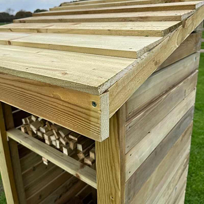 Space Saver Wooden Log Store