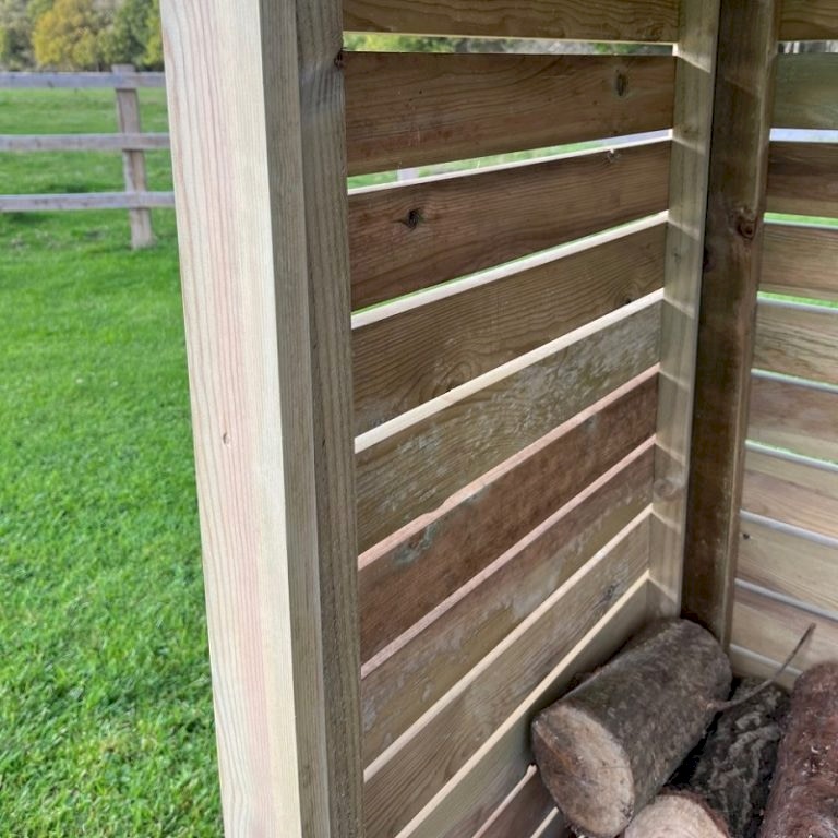 Slatted Log Store
