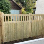 wooden driveway gates
