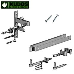wooden 5 bar field gate hinge and catch set