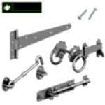 side gate latch and hinge set with bolt and gate hook in galv