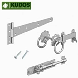 wooden gate hinge, latch and bolt set