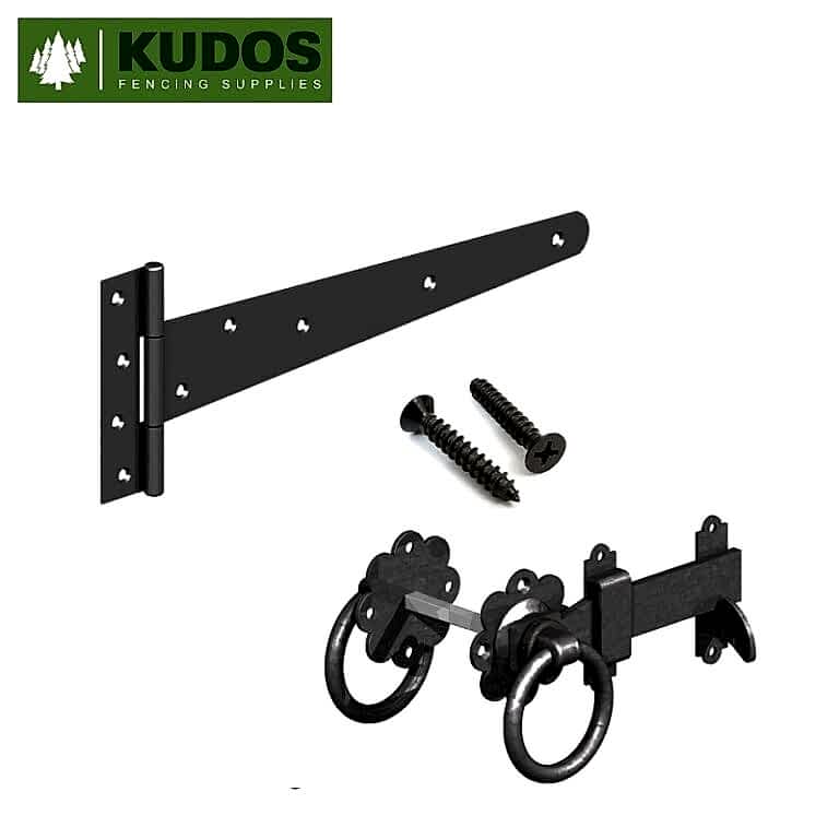 Black Gate Hinge and Latch Set