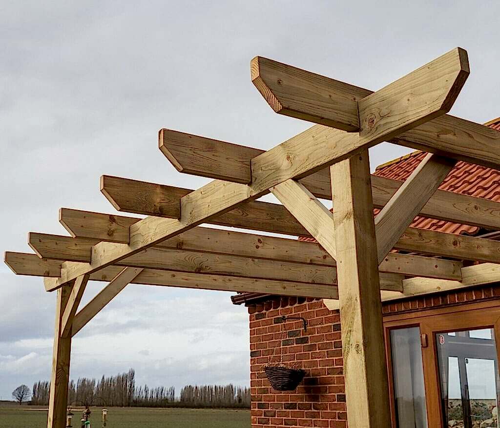 Wooden pergola kit