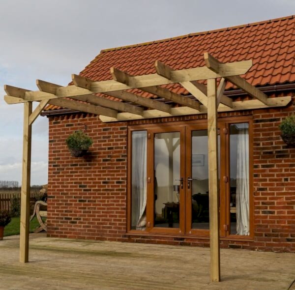 Wall mounted garden pergola