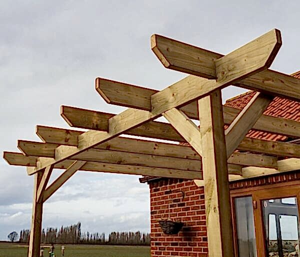 Wooden pergola kit