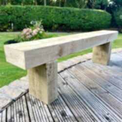 Rustic garden sleeper bench