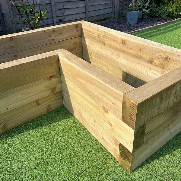 Raised Flower beds Using Sleepers